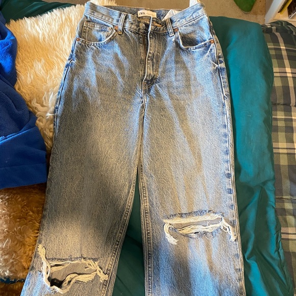 ZARA wide leg ripped jeans - Picture 5 of 5